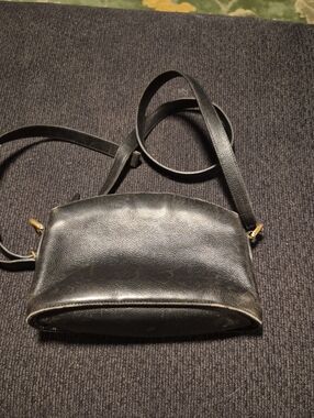Coach Black Leather Mini Crossbody with Gold Hardware